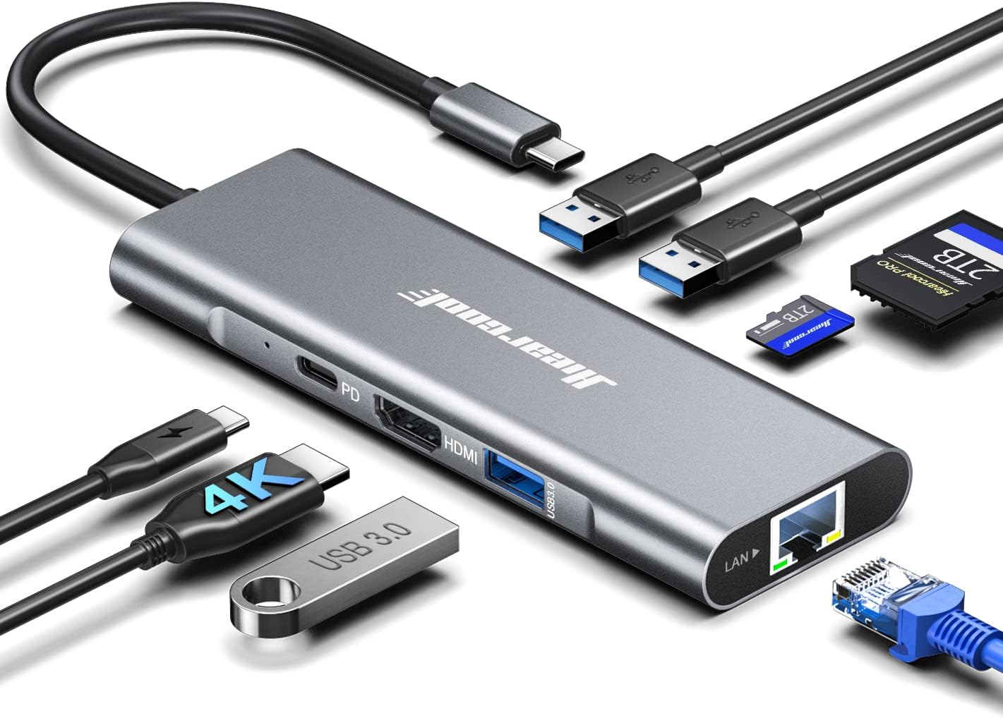 Hiearcool USB C Hub 8-in-1
